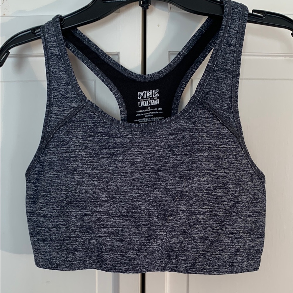PINK Victoria's Secret Ultimate Women's Heathered Sports Bra EUC